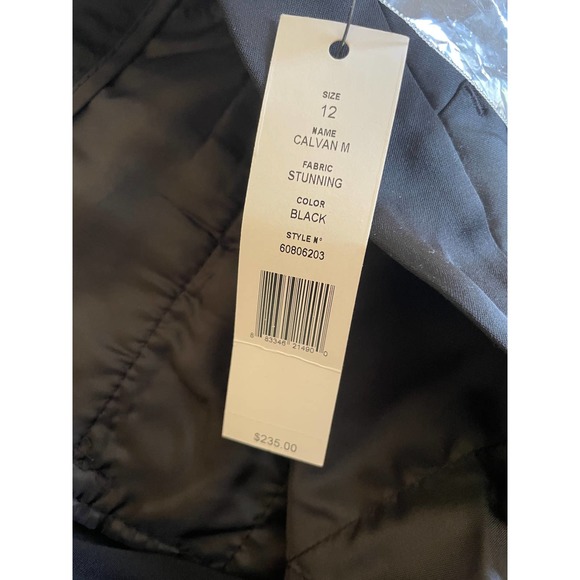 NWT Theory Calvan M Satin Wide Leg Pants 12 Black Women's Trousers - Picture 4 of 4